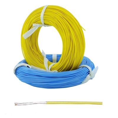 calidad  Yellow Color PTFE Insulated Wires 8 12 18 20 26 28 30 Awg PTFE Wire Fábrica