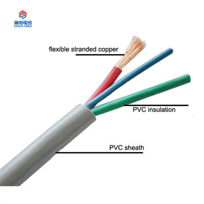Cable eléctrico de PVC de 3 núcleos y 2,5 mm H05VV-F de suministro de China