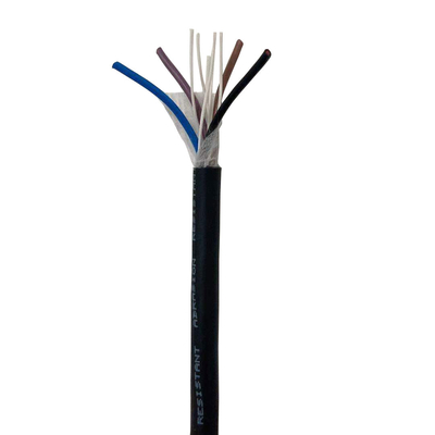 El aislamiento negro PUR del PVC del color telegrafía el cable ignífugo