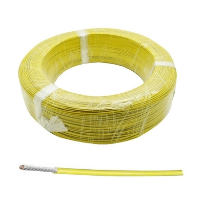 La plata plateó color amarillo plástico del flúor del alambre del high temperature de 18 AWG